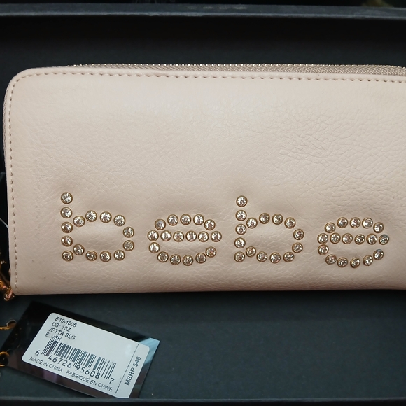 Bebe Cream Studded Women's Wallet - Picture 2 of 5